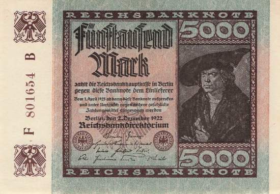 5000 Mark  ro.80c B 1922